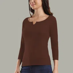 Maheshvi Women Ribbed Three-Quarter Sleeves Top-image-43