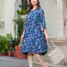 Demirner Floral Print Fit & Flare Dress image 2