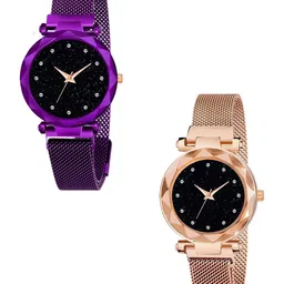 Miss Perfect Women Pack of 2 Embellished Dial & Straps Analogue Watches PayM233-picture-12
