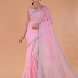 NEGRONI Woven Design Zari Saree With Unstitched Blouse image 2