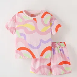 Xsole Boys Printed Round Neck T-Shirt With Shorts-picture-39