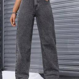 BAESD Women Comfort Wide Leg Light Fade Stretchable Jeans-image-76