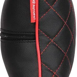 autofit Black, Red Leather Car Pillow Cushion for Tata image 3
