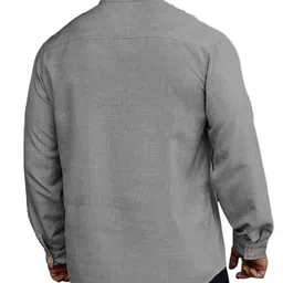 Edin Men Grey Cotton Solid Kurtas image 2