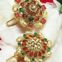 OOMPH Women Combo of 2 Artificial Stones and Beads Studded Bun Pin Head Jewellery-picture-10