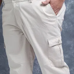 Sztori Men Cotton Plus Size Regular Fit Cargos Trousers image 2