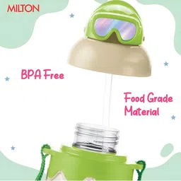 Milton Green & Pink Single Plastic Printed Water Bottle image 2