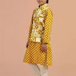 KISAH Boys Printed Nehru jacket image 5