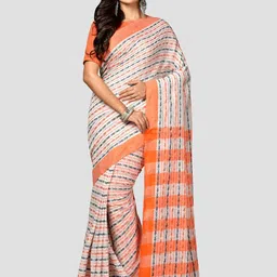 Crochetin Woven Design Pure Cotton Saree-image-74