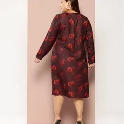 Sztori Plus Size Floral Print Sheath Midi Dress image 4