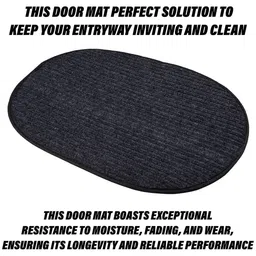 Kuber Industries 2-Pcs Maroon & Black Doormats image 3