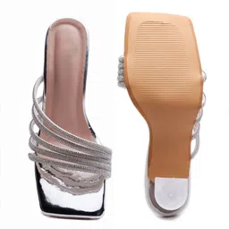 BAESD Embellished Party Stiletto Mules image 4