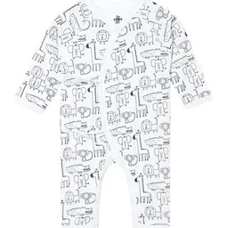 The Mom Store Infants Pack Of 3 Printed Cotton Rompers image 3