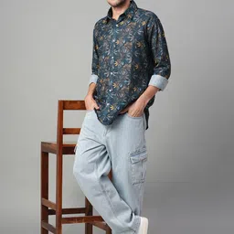 Mast & Harbour Floral Printed Spread Collar Long Sleeves Relaxed Fit Shirt image 4