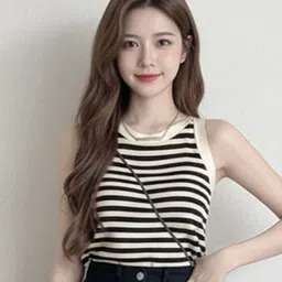 HERE&NOW Women Striped Sleeveless Tank Top-picture-31
