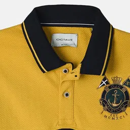 Octave Boys Typography Printed Polo Collar Cotton T-shirt image 2