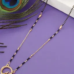 TKRB SALES Gold Plated Artificial Stones Studded And Beaded Mangalsutra-picture-25