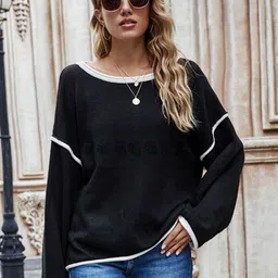 StyleCast Women Solid Long Sleeves Round Neck Pullover Sweaters-image-24