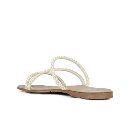 Inc 5 Women Striped Party Open Toe Flats image 5