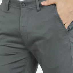 peter england Men Regular Fit Black Cotton Blend Trousers image 5