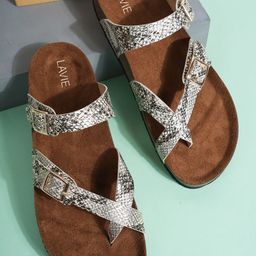 Lavie Women Round Toe Western - Embellished Open Toe Flats-picture-33