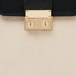 Velpaso Women Colourblocked Structured Buckle Detail Shoulder Bag image 2