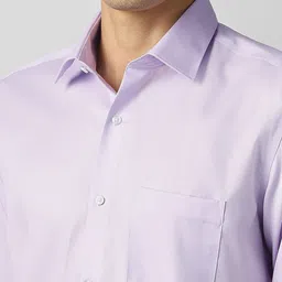 Van Heusen Men Solid Spread Collar Cotton Formal Shirt image 5