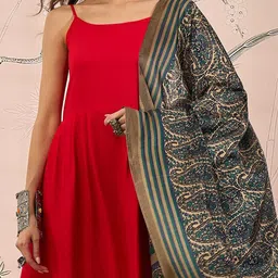 InWeave Paisley Printed Tasselled Dupatta image 5