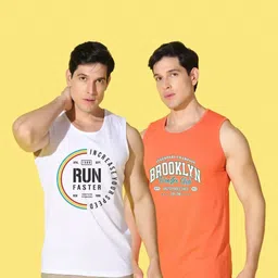 WOOSTRO Men Typography 2 Printed Raw Edge Slim Fit T-shirt image 2