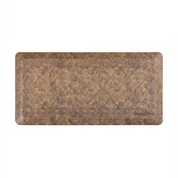 OBSESSIONS Brown Textured Stain & Water Resistant Floor Mat image 3