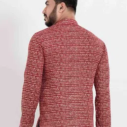 Sultan The King Of Kurta Abstract Printed Mandarin Collar Straight Cotton Short Kurta image 3