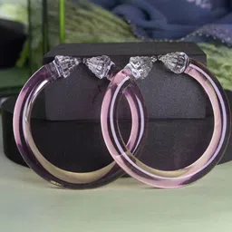 THE GOLDEN CASCADE Set Of 2 Glass Bangles-image-22