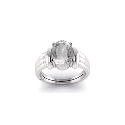 Todani Jems 13.25 Ratti White Sapphire Pukhraj Loose Gemstone Adjustable Ring-picture-17