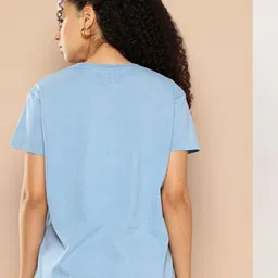 Difference of Opinion Typography Printed Drop-Shoulder Sleeves Pure Cotton T-shirt image 2