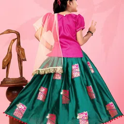 BAESD Girls Embellished Ready to Wear Lehenga & Blouse With Dupatta image 4