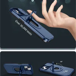 Luxury Kase iPhone 15 Mag-Safe Shockproof Rugged Case with Ring Kickstand image 2