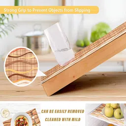 Kuber Industries Cream & Brown 2 Pieces Printed Water Resistant Shelf Liner Organisers image 3