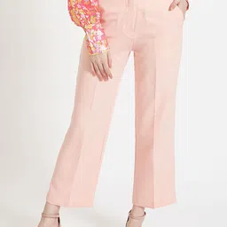 AMSWAN Women Smart Straight Fit High-Rise Trousers-image-25