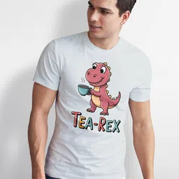 Seekbuylove Men Bio Finish Graphic Printed Round Neck Pure Cotton T-shirt-picture-35