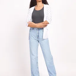 APR GLOBAL Women Solid Long Sleeves Open Front Shrug image 5