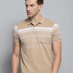Monte Carlo Men Striped Polo Collar Pockets T-shirt-picture-46