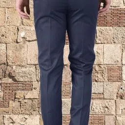 ad & av Men Regular Fit Dark Blue Polyester Trousers image 2