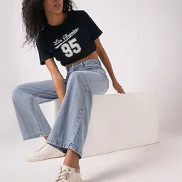 Kraus Jeans Women Wide Leg High-Rise Light Fade Jeans image 5