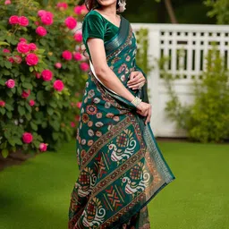 JYA Ethnic Motifs Handloom Saree image 5