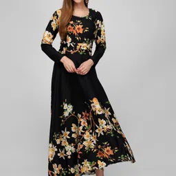 RC NEOEN Floral Print Crepe Fit & Flare Maxi Dress-picture-53