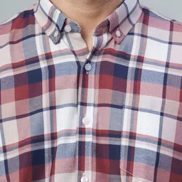 Swoke Unisex Striped Button-Down Collar Pure Cotton Regular Fit Casual Shirt image 2