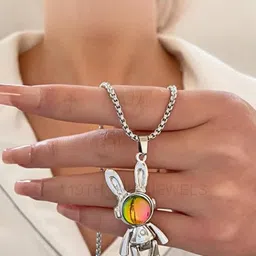 19TH JULY JEWELS Silver Stainless Steel Necklace-image-72