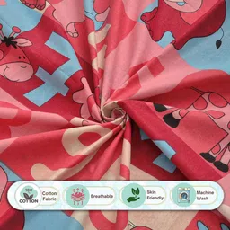 FABINALIV Orange & Blue Geometric Printed 300 TC Cotton King Bedsheet 2.50 m x 2.25 m image 4