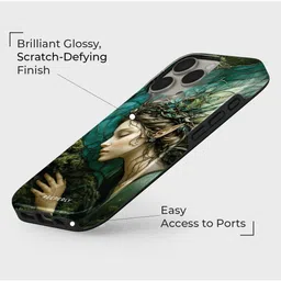 PEEPERLY Unisex iPhone 14 Pro Max Quirky Max Elf Girl Crystal Impact Resistant Back Case image 5