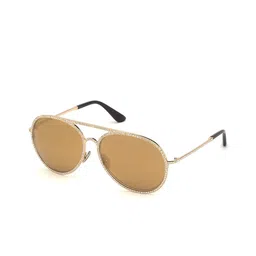 Tom Ford Women Brown Lens & Gold-Toned Aviator Sunglasses with-picture-10